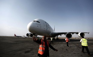 Le tarmac de l'aéroport de Téhéran le 30 septembre 2014