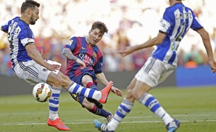 Lionel Messi lors de Barcelone-Real Sociedad le 9 mai 2015.