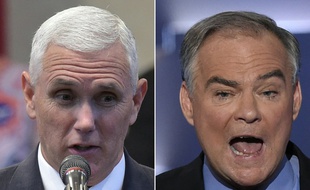 Mike Pence et Tim Kaine sont les deux candidats à la vice-précsidence de l'élection présidentielle américaine prévue le 8 novembre 2016.
