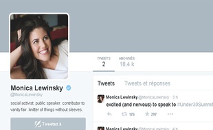 En deux tweets, Monica Lewinsky a récolté plus de 18.000 abonnés.