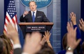 Le porte-parole de la Maison Blanche Sean Spicer lors d'un point presse, le 21 février 2017.