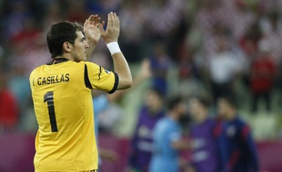 Le gardien de l'Espagne, Iker Casillas, le 18 juin 2012 à Gdansk.