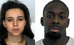 Les portraits d'Hayat Boumeddiene et Amédy Coulibaly diffusés par la police