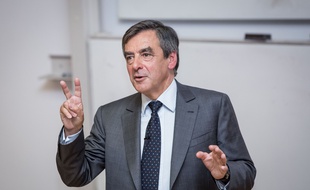François Fillon lors d'un meeting du parti Les Republicains à Londres (Grande-Bretagne), le 17 juin 2015.