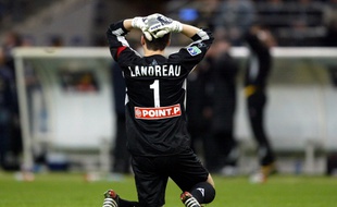 Mickaël Landreau, lors de la finale de la Coupe de la Ligue perdue contre Sochaux en 2004.