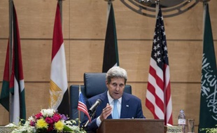 Le secrétaire d'Etat américain John Kerry, le 11 septembre 2014 à Jeddah en Arabie saoudite