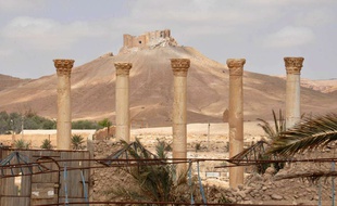 Photo de la citadelle de Palmyre en Syrie, publiée le 27 mars 2016 par l'agence Sana.