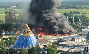 L'incendie à Europa Park le 26 mai. Illustration