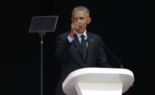 Barack Obama a prononcé un discours en Afrique du Sud le 17 juillet 2018 pour le centenaire de la naissance de Nelson Mandela.