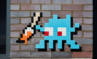 Une oeuvre de l'artiste Invaders à Londres en avril 2016