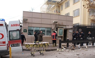 L'ambassade américaine en Turquie, à Ankara, a été frappée par une bombe, le 1er février 2013.