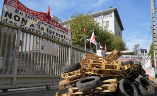 Marseille, le 10 octobre 2014, les ouvriers occupent les Moulins Maurel.