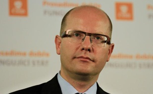 Le Premier ministre tchèque Bohuslav Sobotka, lors d'une conférence de presse à Prague, le 22 octobre 2013