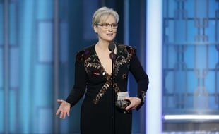 Meryl Streep lors de la cérémonie des Golden Globes, le 8 janvier 2017.