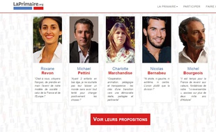 La Primaire propose de noter cinq candidats jusqu'au 31 décembre.