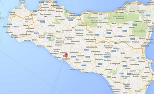 Vue Google Maps d'Agrigente, en Sicile.