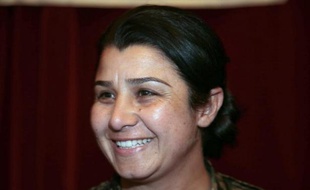 La Kurde syrienne Nassrin Abdallah, le 9 février 2014 à Paris
