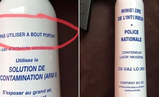 Les photos virales du conteneur lacrymogène attribué à la police.
