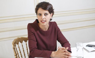 Najat Vallaud-Belkacem, ministre des Droits des femmes et porte-parole du gouvernement, en interview le 1er juillet 2013.