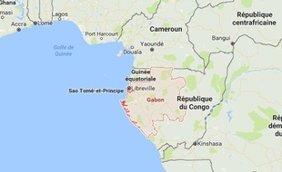 Plan de situation du Gabon.