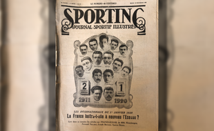 La une de « Sporting - Journal sportif illustré » du 30 décembre 1919 qui présente le match France - Ecosse joué deux jours plus tard.