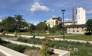 Le parc Saint-Cyr, à Rennes, où une plancha connectée sera bientôt installée.