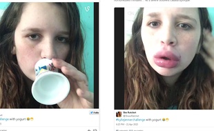 Capture d'écran Instagram. #KylieJennerChallenge.
