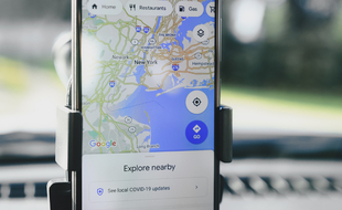 L'application GPS Google Maps (illustration).