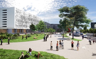 Le projet de réaménagement de la place Bataillon, devant la faculté de sciences
