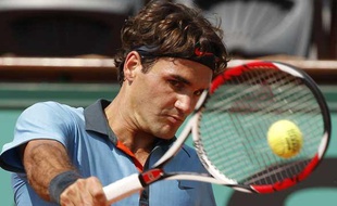 Le Suisse Roger Federer à Roland-Garros, lundi 25 mai 2009