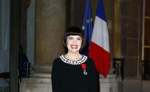 Mireille Mathieu reçue à l'Elysée après avoir été décorée de la Légion d'honneur le 26 janvier 2011