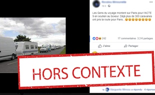 Des posts viraux détournent de vieilles photos de caravanes.
