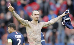 Zlatan Ibrahimovic lors du match entre le PSG et Caen le 14 février 2015.