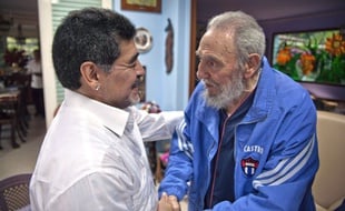 Maradona et Fidel Castro
