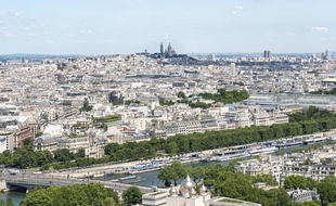 Une vue aérienne de Paris