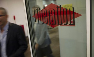 Le logo du journal "Libération", le 3 septembre 2015, à Paris