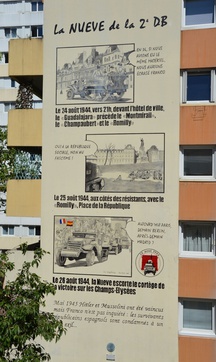 Une fresque de 17 mètres de haut, rue Esquirol dans le 13e arrondissement, rend hommage aux soldats espagnols de la Nueve, acteurs majeurs de la Libération de Paris en août 1944.