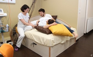 Nouvelle salle d'accouchement physiologique de l'hôpital Paule-de-Viguier, au CHU de Toulouse.