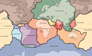 Les plaques tectoniques.