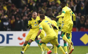Vincent Bessat vient de marquer son troisième but, celui de la qualification du FC Nantes.