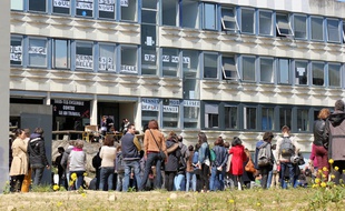 Assemblée générale étudiante à l'université Rennes 2, le 18 avril 2016.