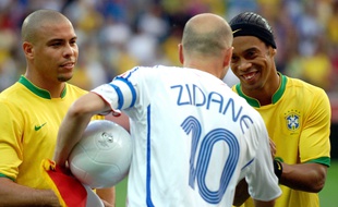 Ronaldo, Zidane et Ronaldinho lors de la Coupe du monde 2006.