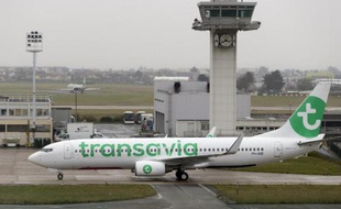 Un Boeing 737-800 de Transavia à l'aéroport de Paris-Orly, le 26 janvier 2015
