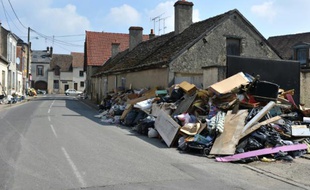 Des dégâts occasionnés par les inondations à Montargis dans le centre de la France, le 7 juin 2016
