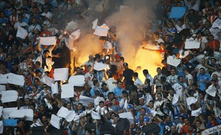 Des supporters marseillais pendant la finale de la Coupe de France, le 21 mai 2016.