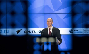 L'ancien conseiller de Donald Trump, Carter Page, lors d'une conférence organisée par l'agence de presse gouvernementale russe Sputnik, le 12 décembre 2016.