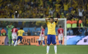 Thiago SIlva, le capitaine de l'équipe du Brésil, le 12 juin 2014, contre la Croatie.