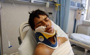 L'Equatorien Luis Freddy Lala Pomavilla, premier survivant identifié du massacre de 72 immigrés latino-américains fin août 2010 au Mexique.