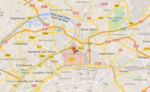 Géolocalisation de Saint-Ouen, en Seine-Saint-Denis.