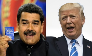 Les présidents vénézuélien Nicolas Maduro et américain Donald Trump.